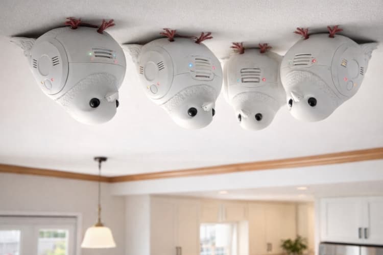 Multiple African Ceiling Birds in their natural habitat